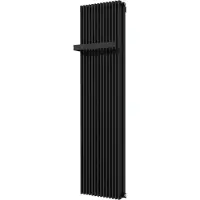 VIPERA Corrason dubbele badkamerradiator 50 x 180 cm centrale verwarming mat zwart zij- en middenaansluiting 2.537W
