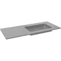 Storke Scuro asymmetrisch rechtse wastafel mat kwarts 120 x 52 cm combinatie kast 35 cm