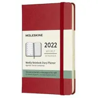 Moleskine 12 Maanden Agenda - 2022 - Wekelijks - Pocket - Hardcover - Rood