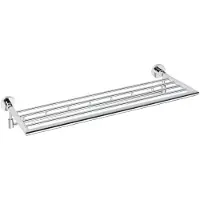 Sapho X-Round opklapbaar handdoekenrek met haakjes 65cm chroom