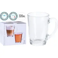 Excellent houseware Transparanten Theeglazen 4 stuks - 320 ml