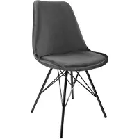 Kick Collection kuipstoel Velvet - Donker Grijs - Zwart frame