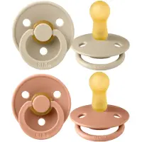BIBS Latex Fopspeen Vanilla - Peach 6-18 Maanden 2 St Fopspeen
