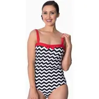 Banned - BLACK COFFEE Badpak - L - Zwart/Rood
