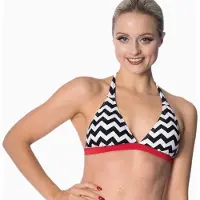 Banned - BLACK COFFEE Bikinitop - S - Zwart/Wit