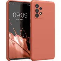 Kwmobile telefoonhoesje geschikt voor Samsung Galaxy A52 / A52 5G / A52s 5G - Hoesje met siliconen coating - Smartphone case in zachte blos