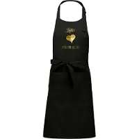 Kariban Naam cadeau - Lotte - Hart van Goud - Keukenschort -zwart - cadeau Moederdag - trouwdag - verjaardag - jubileum