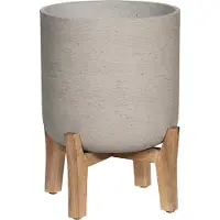 Pottery Pots Bloempot Rough Charlie XL Feet Low Grey washed 36 x 44,5 cm