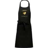Kariban Naam cadeau - Marleen - Hart van Goud - Keukenschort -zwart - cadeau Moederdag - trouwdag - verjaardag - jubileum