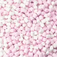 Mr. Mallo Mini-spekken - Marshmallows - Roze-Wit - 1-kg - minispekken - mini - spekken - babyshower - geboorte - feest-spekjes