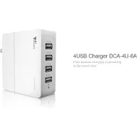 Aukey AMZ DCA-4U-6A, 4 poorts USB-wandlader, USB-laadstation Compatibel met Samsung Galaxy , iPhone , iPad Pro / Air, LG, Nexus, Android-smartphone en meer