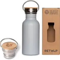 Retulp Urban - Waterfles - Drinkfles - 500 ml - Light Grey - RVS