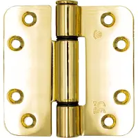 Bsw Breuer + Schmitz BSW scharnier, RD 818 Vintage-Line, 89x89x3mm, messing gepolijst, STP-W, voor binnendeuren