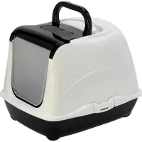 Flamingo Kattentoilet Loki Zwart M 38x50x37 Cm