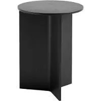 HAY Bijzettafel Slit Wood Black Round Ø35 X H47 cm