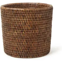 DECOR WALTHER Opbergmand Basket Rond Rattan Donker