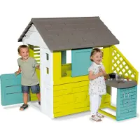 Smoby - Pretty House + zomerkeuken - 145 x 110 x 127 cm - Speelhuis - Vanaf 3 jaar.