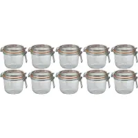Le Parfait 10x Luchtdichte weckpotten transparant glas 500 ml - Weckpotten