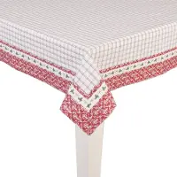 Clayre & Eef tafelkleed 130x180 cm - rood - katoen, 100% katoen
