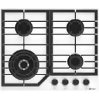 Wiggo Wh-g634gl(w) - Inbouw Gaskookplaat Met Wok - 60cm - Wit Glas