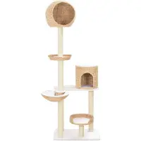 vidaXL Kattenkrabpaal met sisal krabpaal zeegras
