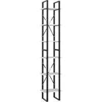 vidaXL Boekenkast met 6 schappen 40x30x210 cm bewerkt hout wit