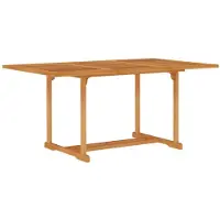 vidaXL - Tuintafel - 150x90x75 - cm - massief - teakhout