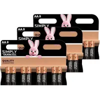 Duracell 24x Duracell Aa Simply Batterijen Alkaline Lr6 Mn1500 1.5 V - Penlites Aa Batterijen