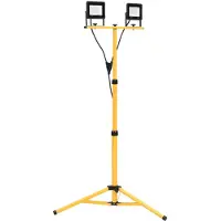 vidaXL Spotlight met statief LED 2x30 W warmwit
