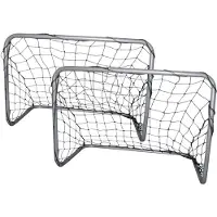 Angel Sports Voetbaldoeltjes - Aluminium - Eenvoudig te monteren - Zwart (2 stuks)