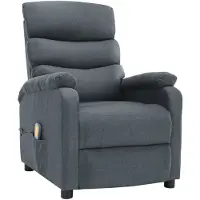 vidaXL Massagestoel stof lichtgrijs