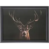 Mars & More Laptray/schoottafel zwarte hert print 43 x 33 cm - Dienbladen