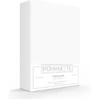Romanette Hoeslaken Wit (Katoen)-120 x 200 cm