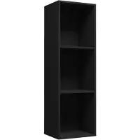 vidaXL Boekenkast/tv-meubel 36x30x114 cm bewerkt hout zwart