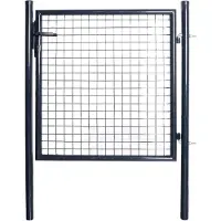 vidaXL Tuinhek van gaas gegalvaniseerd staal 100x100 cm grijs