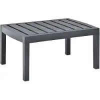 vidaXL - Tuintafel - 78x55x38 - cm - kunststof - antracietkleurig