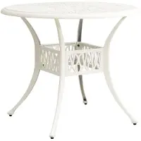 vidaXL Tuintafel 90x90x74 cm gietaluminium wit
