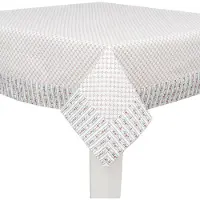 Clayre & Eef tafelkleed 150x150 cm - wit, rood - katoen, 100% katoen