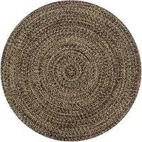 vidaXL Vloerkleed handgemaakt 120 cm jute zwart en naturel