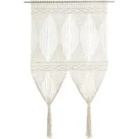 vidaXL Gordijn macramé 140x240 cm katoen