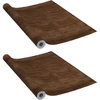 vidaXL Meubelfolies zelfklevend 2 st 500x90 cm PVC donkereikenkleurig