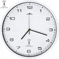vidaXL Functionele wandklok met quartz uurwerk, 31 cm, wit