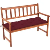 vidaXL Tuinbank met kussen, 120 cm, massief acaciahout