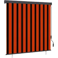 vidaXL Rolgordijn voor buiten 160x250 cm oranje en bruin