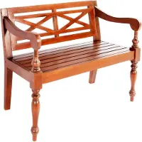 vidaXL Bank Batavia 98 cm massief mahoniehout donkerbruin