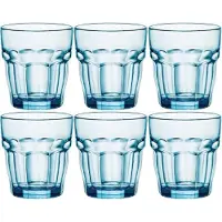 Bormioli Rocco Set Van 12x Stuks Tumbler Waterglazen/drinkglazen Blauw 270 Ml - Drinkglazen