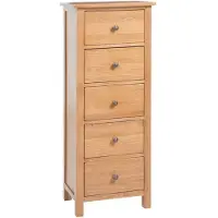 vidaXL Ladekast hoog 45x32x110 cm massief eikenhout