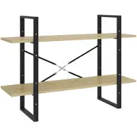 vidaXL Boekenkast met 2 schappen 100x30x70 cm hout sonoma eiken
