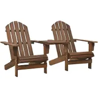 vidaXL Tuinstoelen Adirondack met tafeltje massief vurenhout bruin