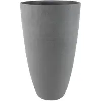 Blokker Bloempot/plantenpot Vaas Van Gerecycled Kunststof Donkergrijs D29 En H50 Cm - Plantenpotten